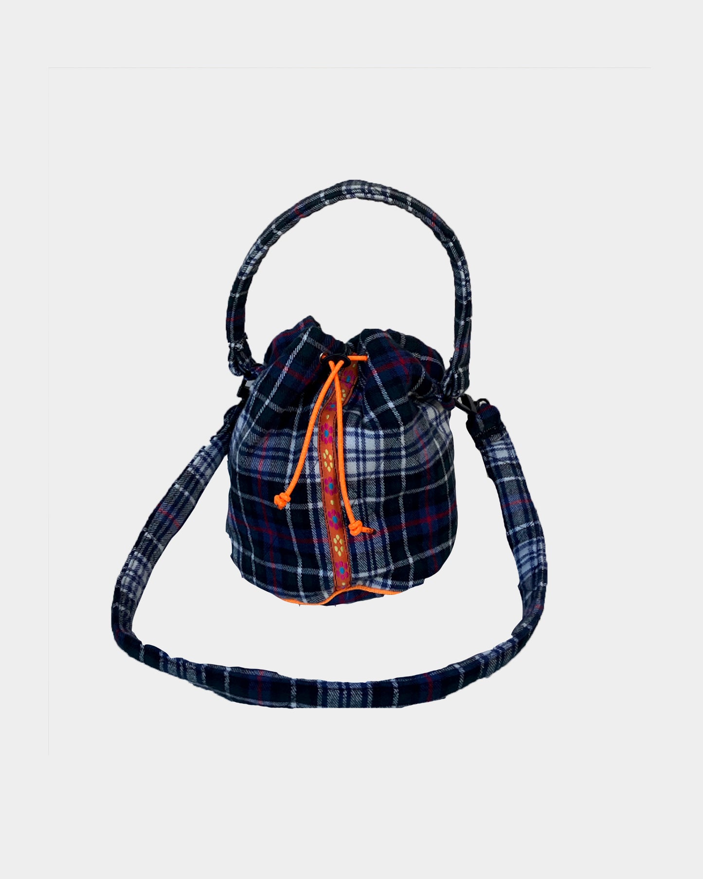 Mini Bucket Bag Quilted Plaid