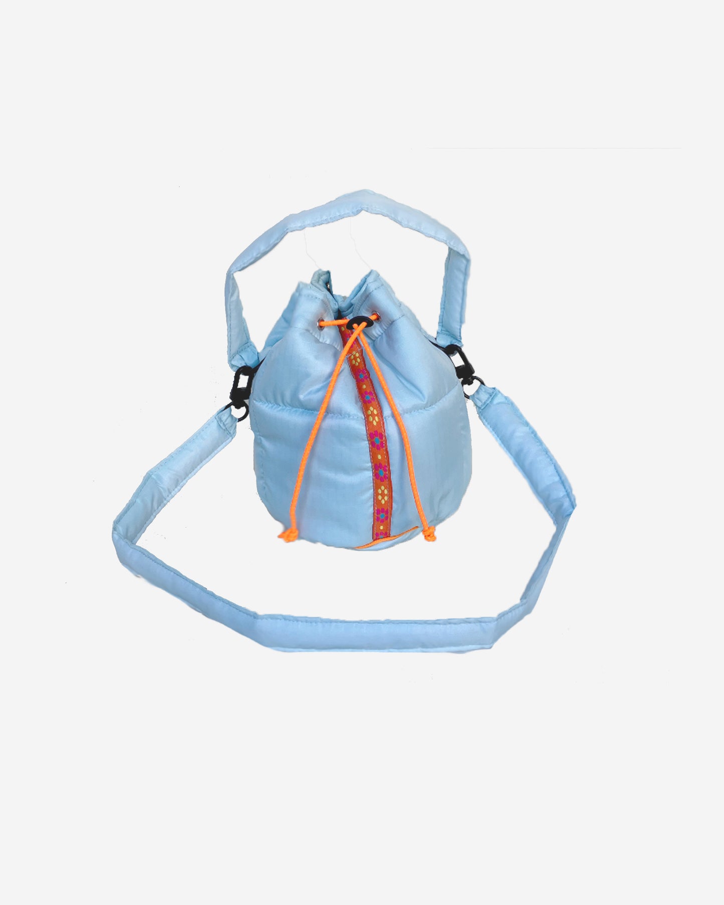 Mini Bucket Bag Quilted Light Blue